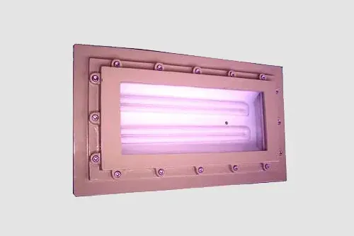 Flameproof clean room light fitting with SS cladding for pharma