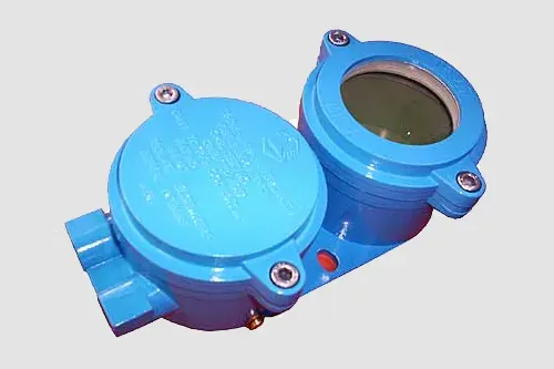 Flameproof digital indicator enclosure with viewing window