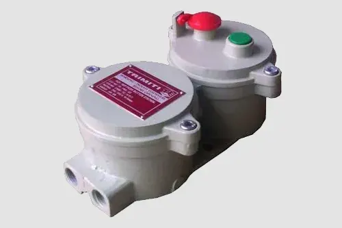 Flameproof push button station with start / stop buttons
